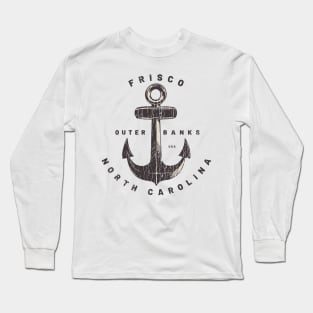 Frisco, NC Summertime Vacationing Big Anchor Long Sleeve T-Shirt